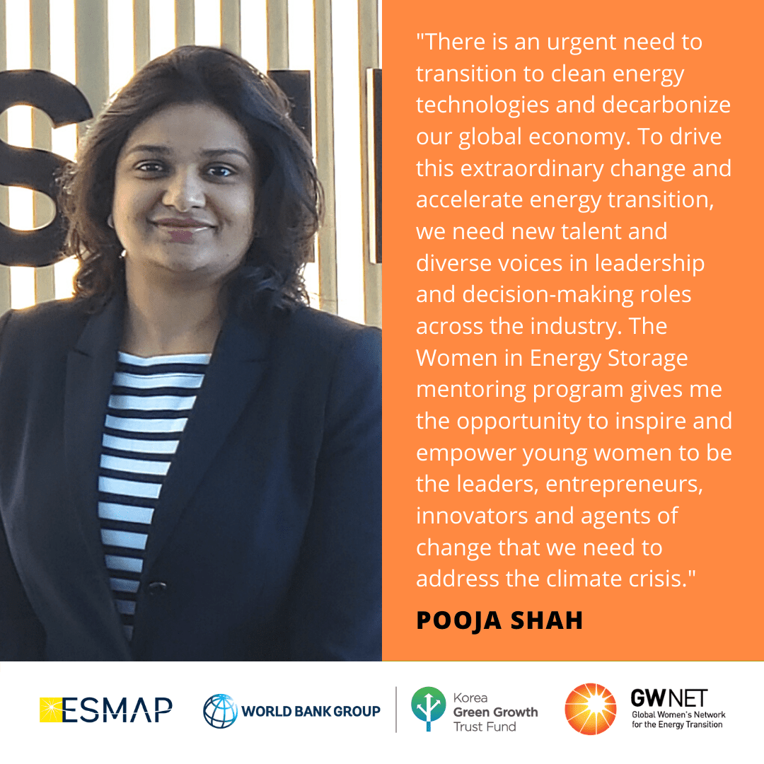 Pooja Shah Women in Energy Storage Mentoring Programme