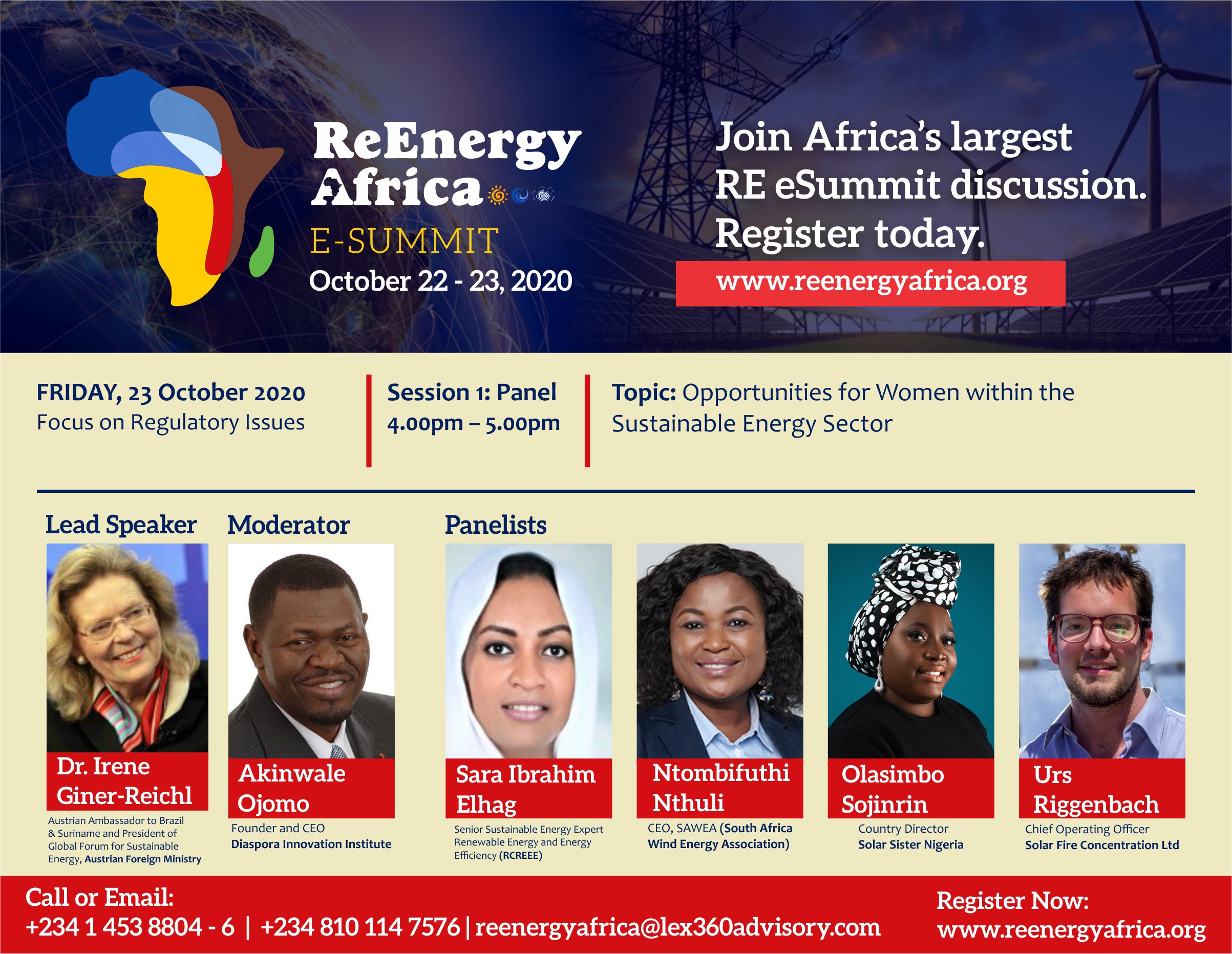 ReEnergy Africa eSummit Friday Session 2 Panel 2 Banner Design