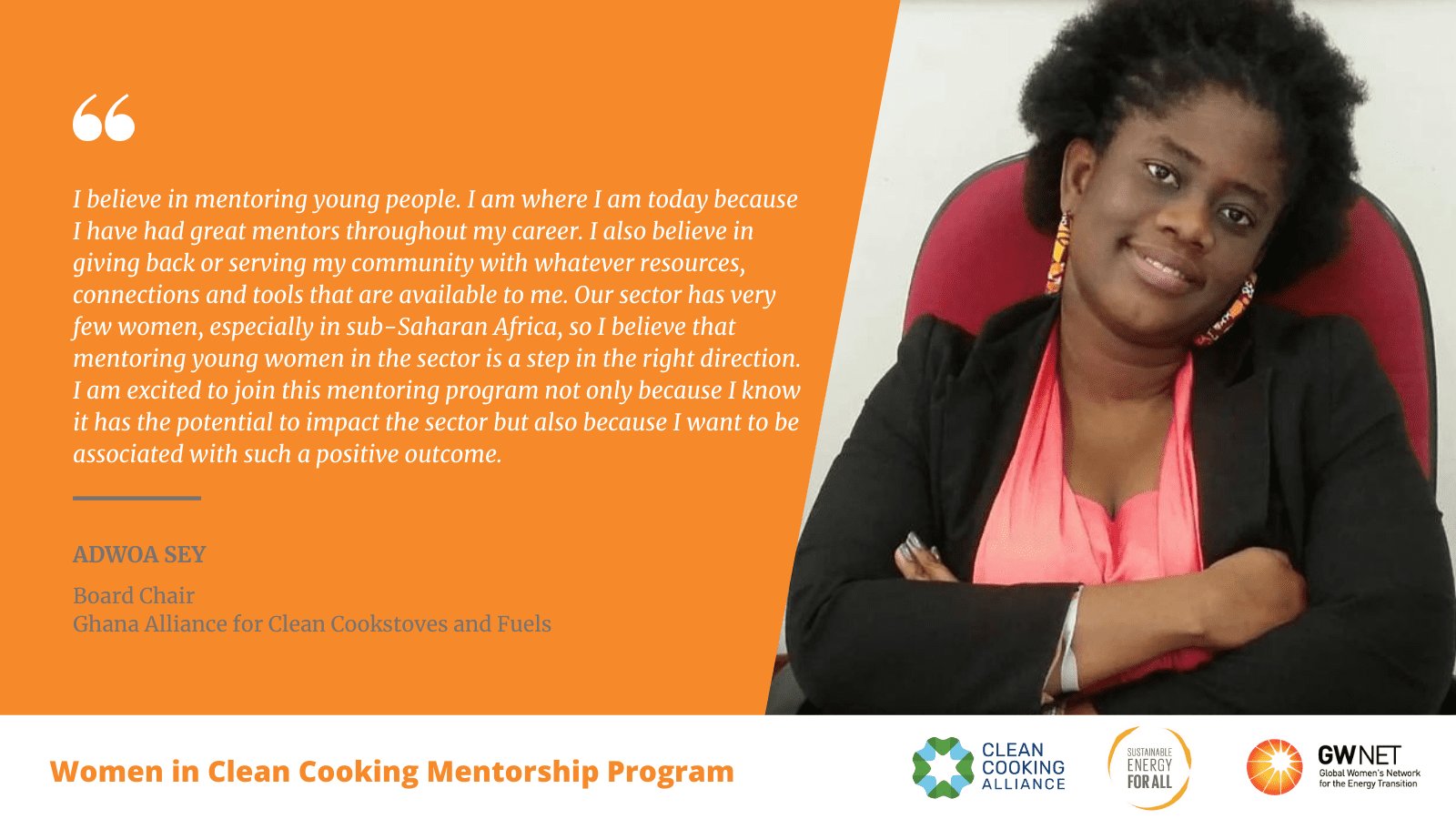 Adwoa Sey Women in Clean Cooking Mentorship Program