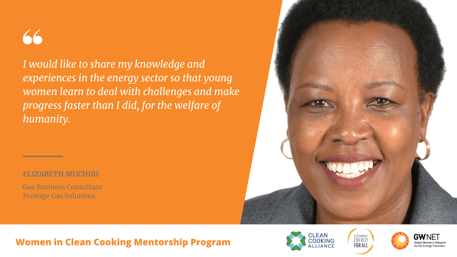 Elizabeth Muchiri Women in Clean Cooking Mentorship Program