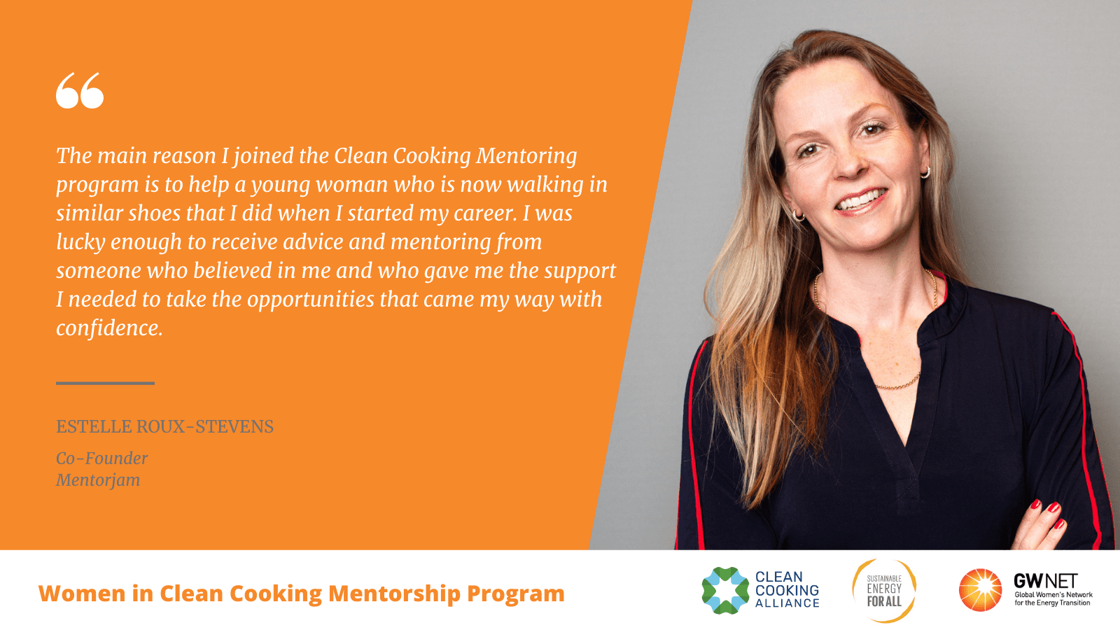 Estelle Roux Stevens WICC Mentorship Program quote