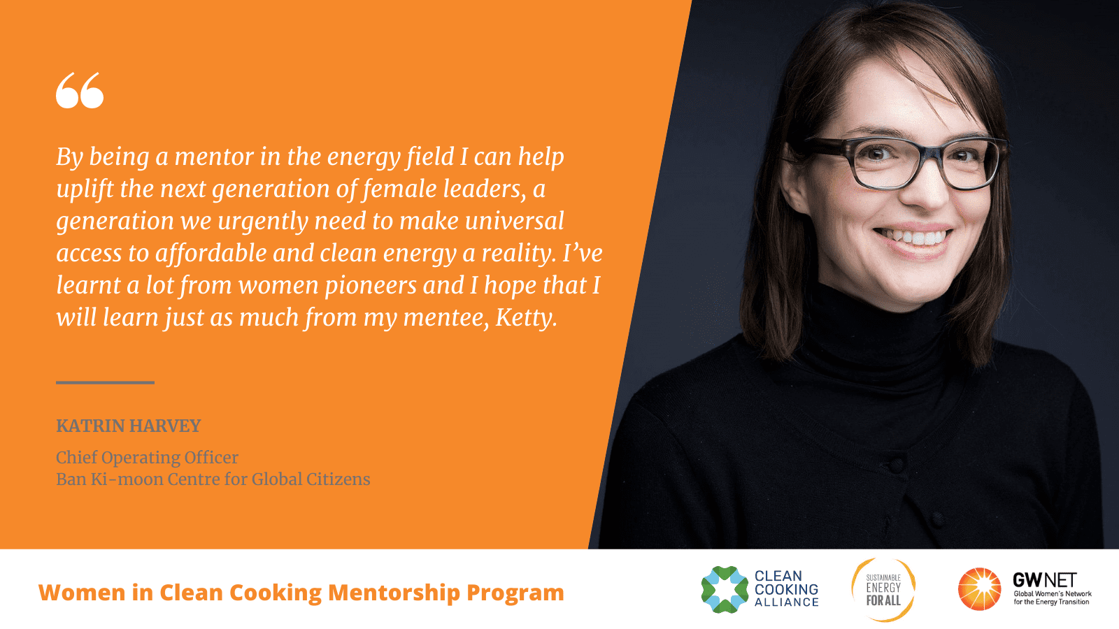 Katrin Harvey Women in Clean Cooking Mentorship Program