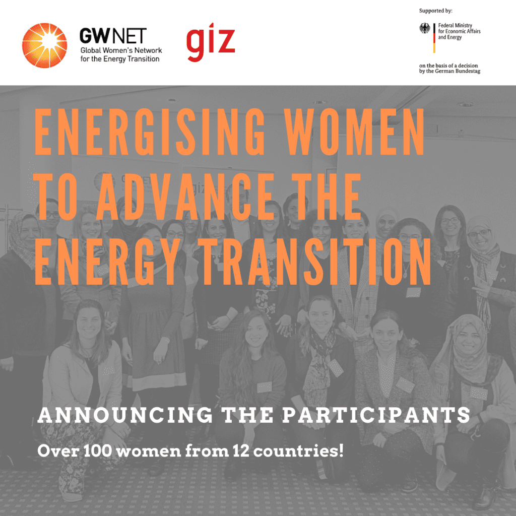 Announcing the participants: Energising Women to Advance the Energy Transition