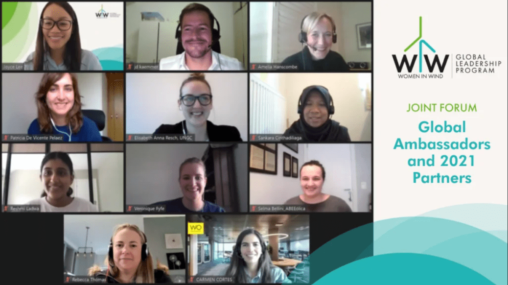 Screenshot of the women in wind forum