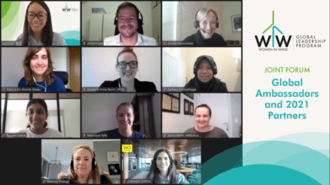 Screenshot of the women in wind forum