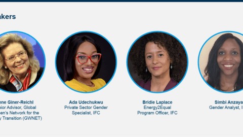 Photos and titles of event speakers