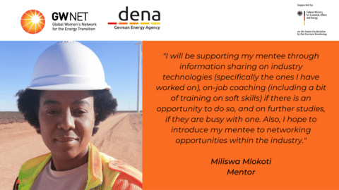 Picture of mentor and quote with organiser logos