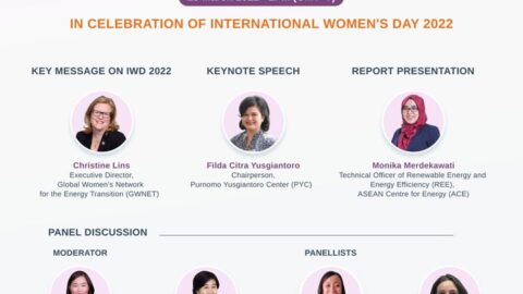 Event poster with speaker photos, names, and titles
