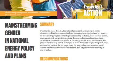 Snapshot of first page of policy brief