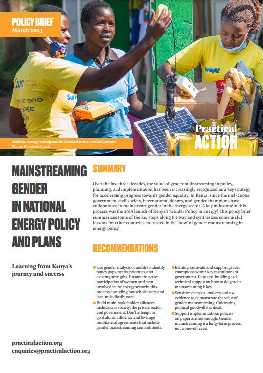 Snapshot of first page of policy brief