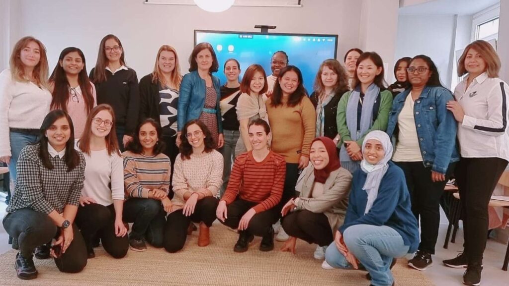 Group of women in wind participants