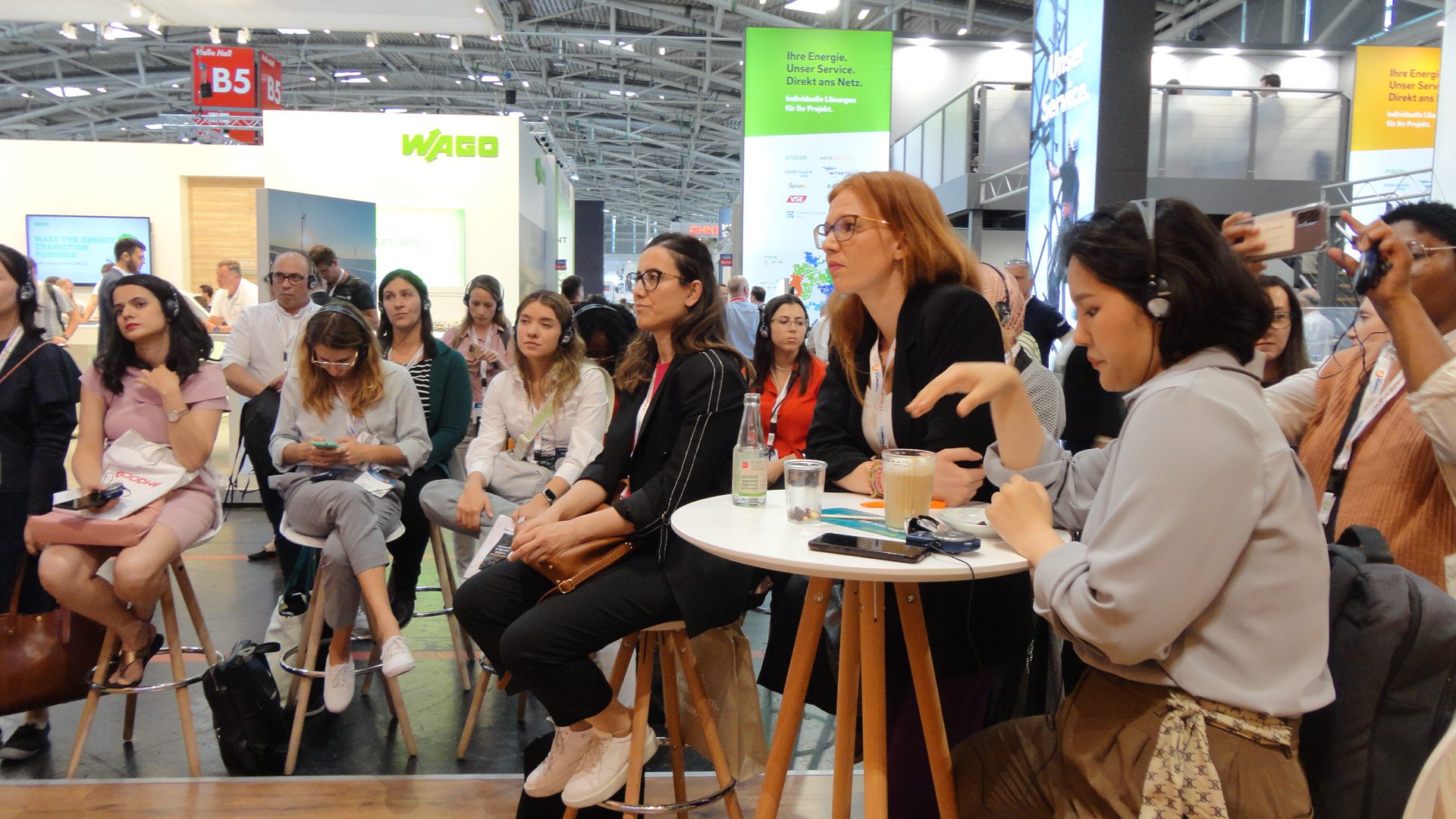 Group of women listening attentively to a speaker