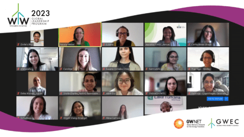 Screenshot of kick off webinar with organiser logos on the bottom right and top left